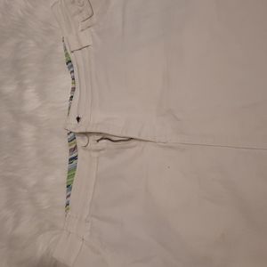 BUM white denim skirt